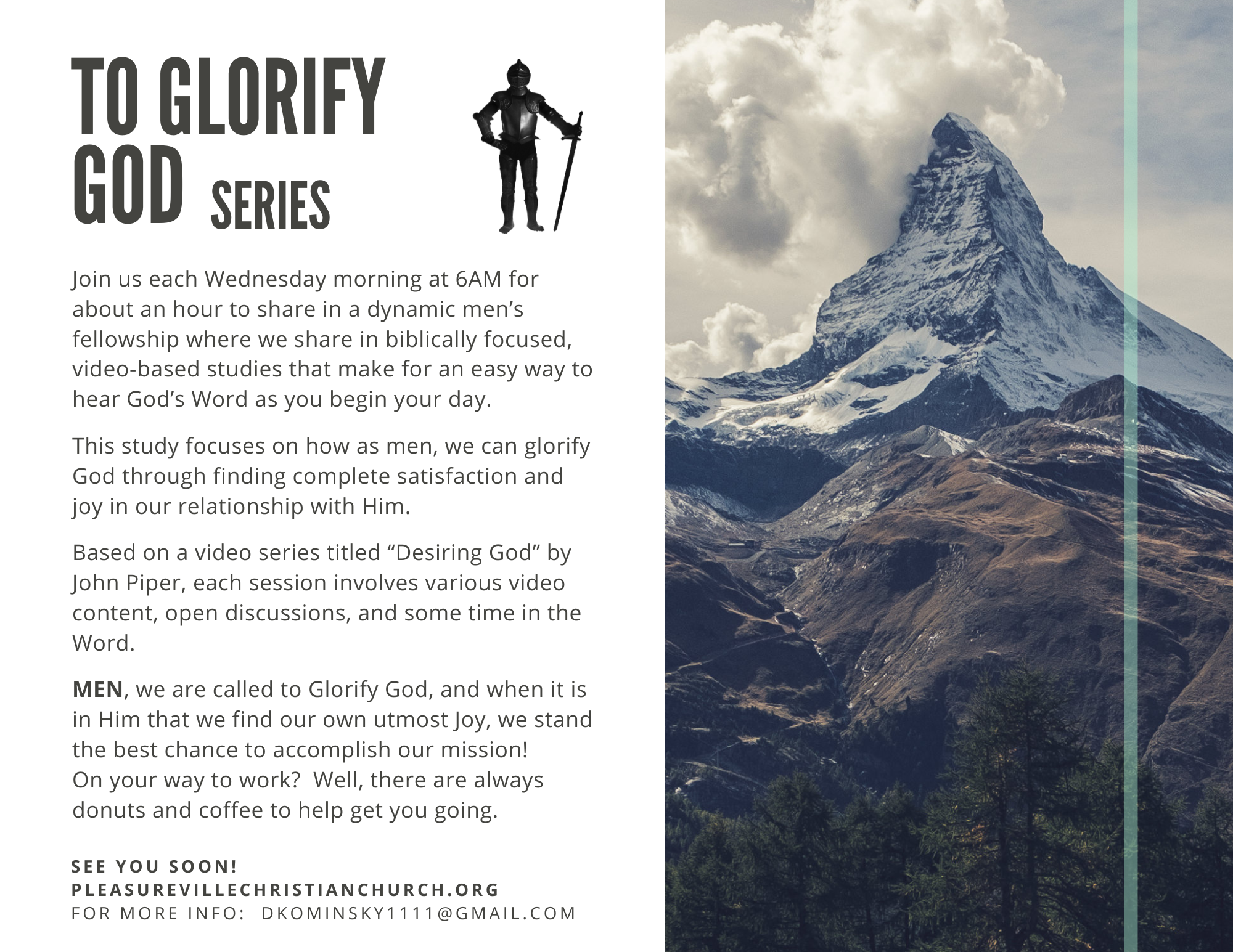 Men's Fellowship - To Glorify God