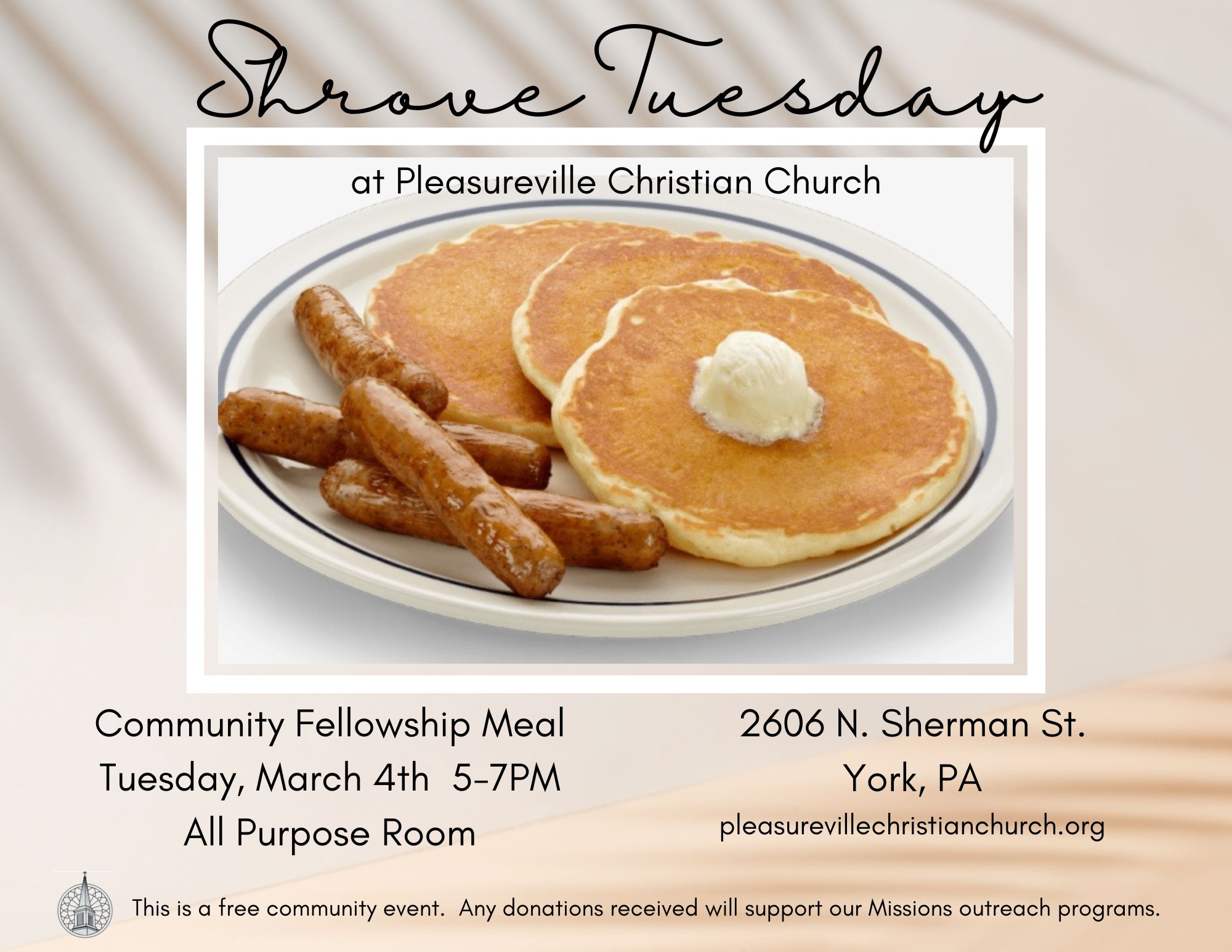 Shrove Tuesday Community Fellowship Meal