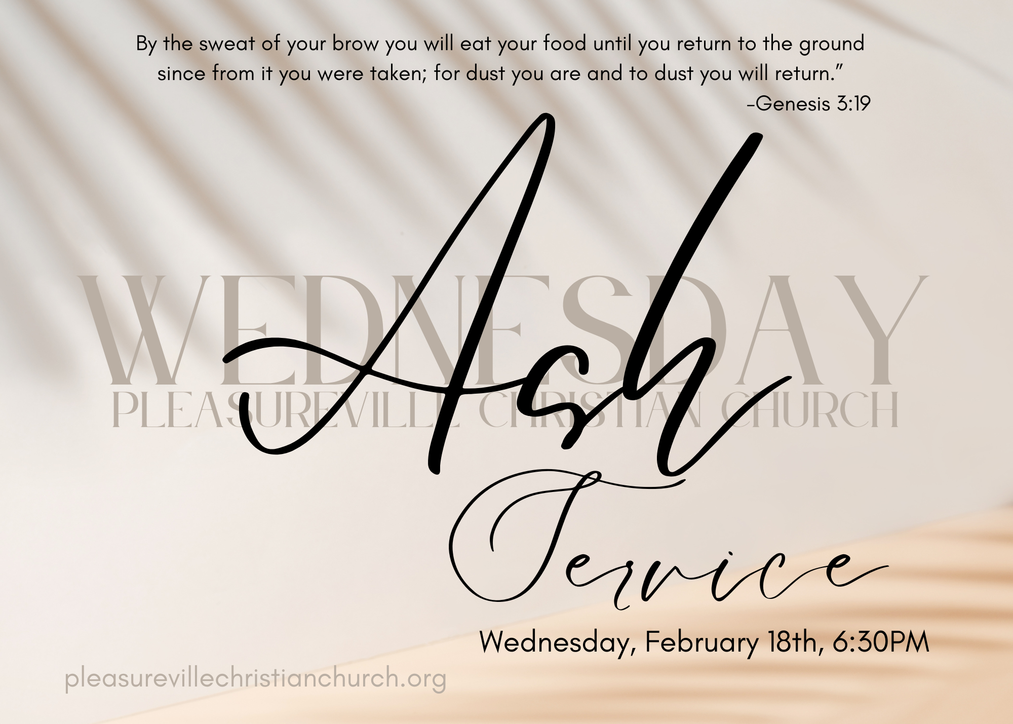 Ash Wednesday Service